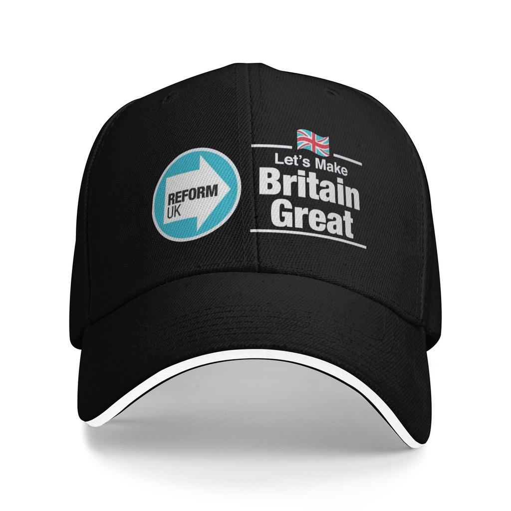 Lets Make Britain GREAT Again Sandwich Hats Men Women Reform UK Caps Fishing Hat Adjustable Polyester Baseball Cap Summer