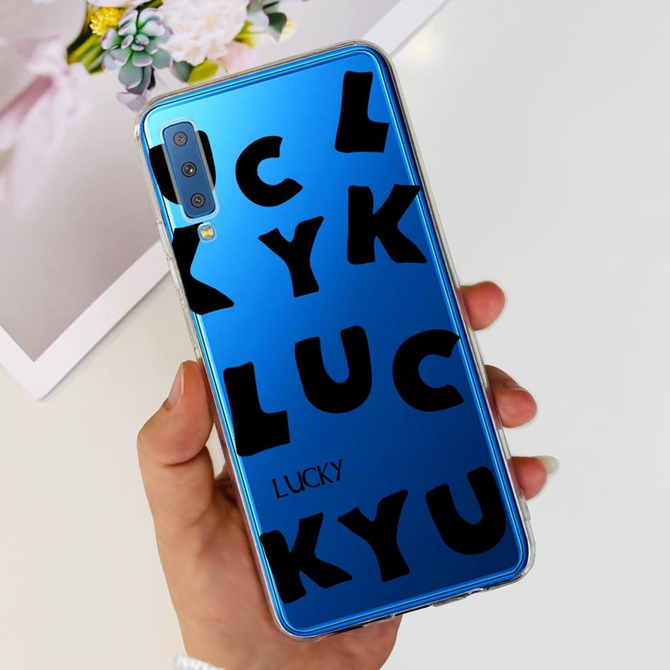 Silicone Cover For Samsung Galaxy A7 2018 Case A750 A750F Case Clear TPU Fashion Phone Case For Samsung A 7 2018 SM-A750F Fundas