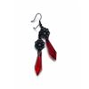 Gothic Vampire Dark Bat Personalized Earrings Vintage Geometric Blood Drop Cone Crystal Creative Witch Jewelry Accessories