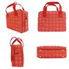 Used CHANEL Handbag New Travel Line COCO Mark Jacquard Nylon/leather Red Shoulder