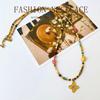 Honey 2025 Autumn/Winter Long Sweater Necklace with Natural Stone Beads - Versatile Women's Style