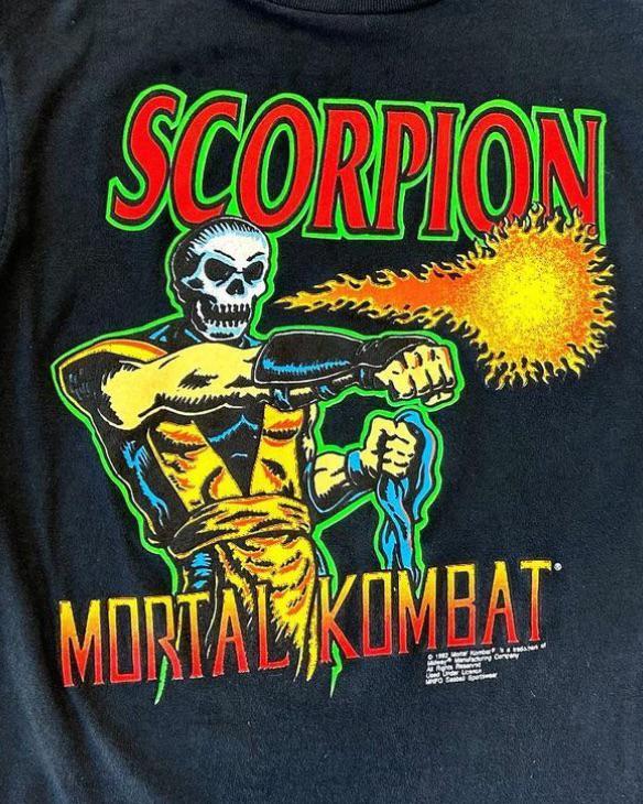 Mortal Kombat X Скорпион Совместимый Унисекс Взрослый Футболка с коротким рукавом Унисекс Футболка XXXXL