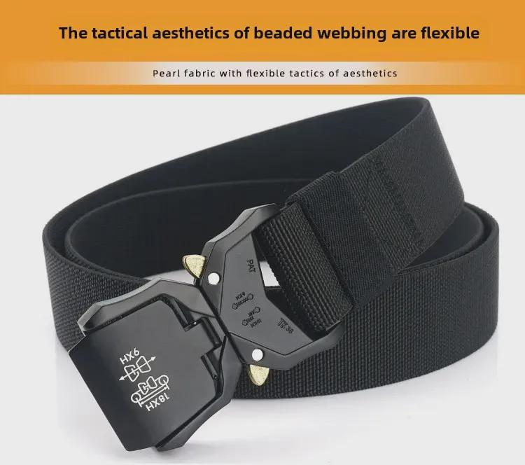 Men's Tactical Quick Release Aluminum Alloy Belt for Outdoor Sports & Military Enthusiasts