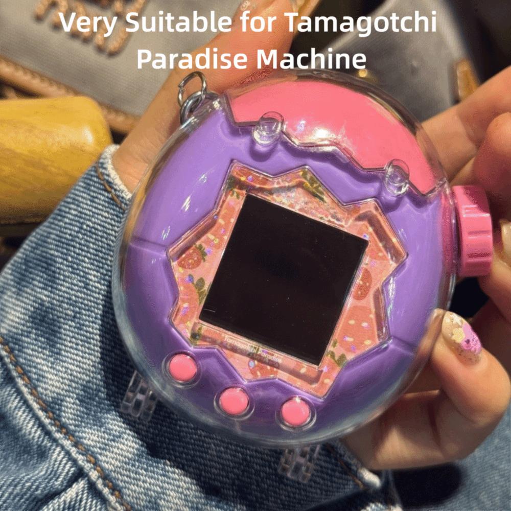 Clear Protective Cover Glitter Design Wing Attachments Decorative Cover Protective Case for Tamagotchi Paradise