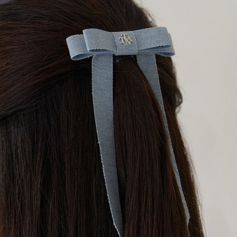 TATIANA Denim Ribbon Tie Hair Pin HB2236