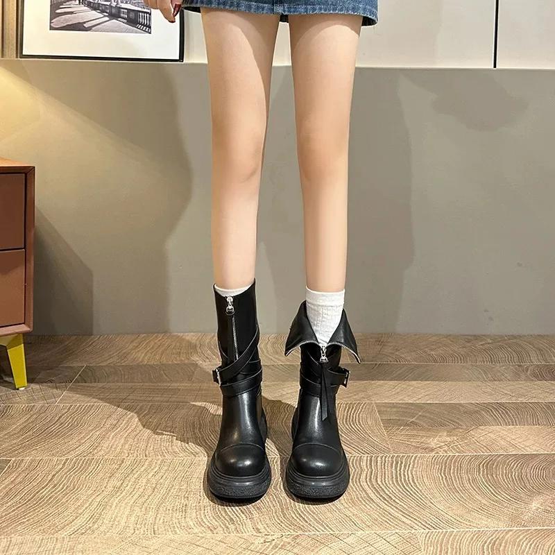 Модные ботинки на платформе — фото 6