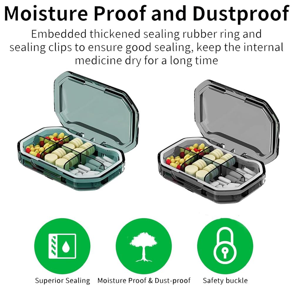 Durable And Safe 1Pcs Daily Pill Organizer Portable Pill Casetravel Pill Organizer For Purse Pocket To Hold Vitaminssupplements And Medication