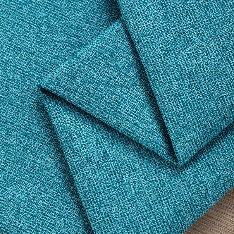 All-Polyester Solid Color Linen-Like Sofa Fabric with Soft Bag Process - Composite Flocking Fine Linen Canvas