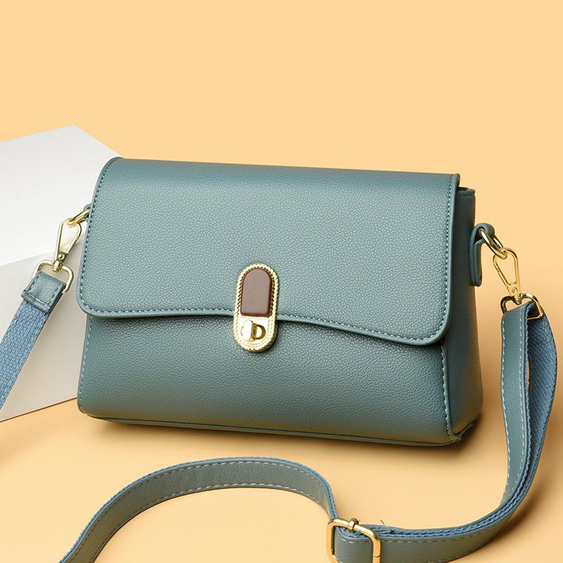 Modische und schlichte Damen-Umhängetasche, Crossbody-Tasche, lässige Damen-Muttertasche aus weichem Leder mit großem Fassungsvermögen