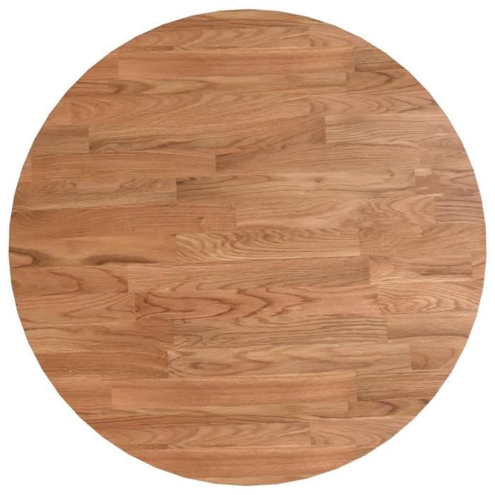 342959 vidaXL Dessus de table rond Marron clair Ø40x1,5 cm Bois chêne traité