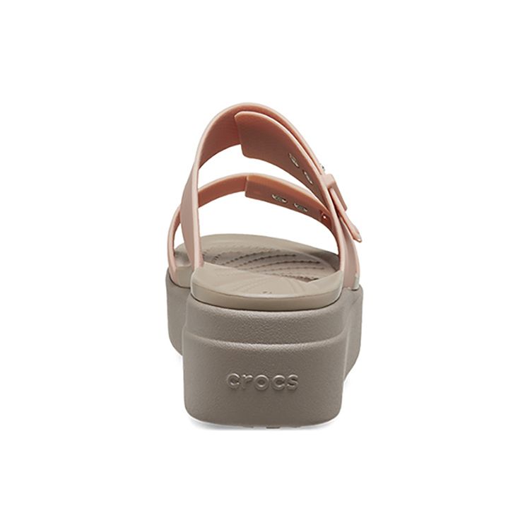Crocs Lightweight Breathable Non-Slip Slide Sandals Women Footwear Pink Brown 207431-6RL