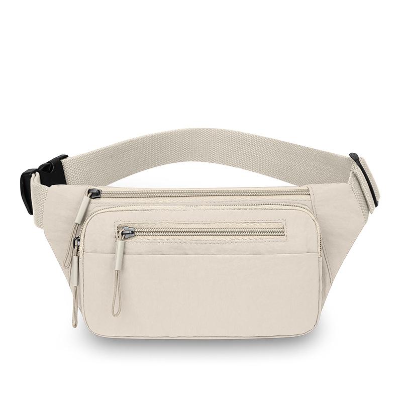 Multifunctional Mobile Phone Waist Bag Lightweight Chest Bag Solid Color Outdoor Commuter Crossbody Shoulder Bag