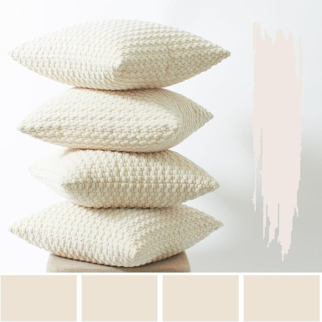 Pillow Cover for Living Room Sofa, Simple Modern Solid Color Cushion Cover Without Core, Double-sided Corduroy Bedside Pillow and Backrest