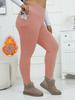 Plus Size Autumn and Winter Velvet Yoga Pants Women's High Waist Nine-point Fitness Winter Yoga Pants with Pockets