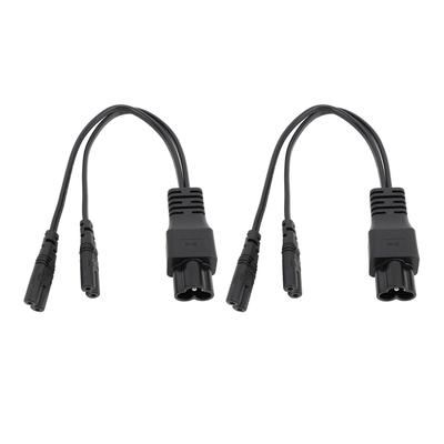 IEC320 C6 To Dual C7 Power Cord 0.3m 1 In 2 Out C6 Male To 2xC7 Female Y Split Power Cord for