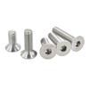 Hexagonal Countersunk Screw Nut Washer Set Metric Threaded Hex Bolt Nuts Spacer Kit Machine Screws Gasket Stainless Steel M2-M6