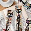 32pcs, Cute Doodle Cat Bookmarks, Suitable for Back-to-school Season, Christmas, Halloween, Teachers, Readers, and Birthdays.