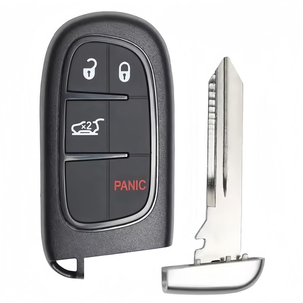 Xjmynb For Jeep Grand Cherokee Dodge Ram 1500 Journey Dart Challenger Durango 2/3/4/5 Buttons Remote Car Key Shell Case Fob