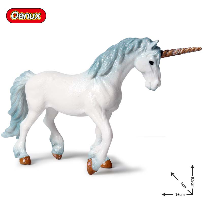 Oenux Klasyczny Mityczny Tęczowy Pegaz Symulacja Zwierzęcia Oryginalna Bajka Latający Koń Figurki Akcji Model PVC Zabawki Edukacyjne