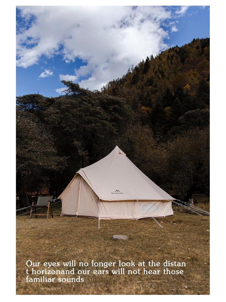 Quick-Setup Mountain Guest Mongolian Yurt Tent - Large Double-Layer Cotton, Rainproof & Sun-Protected for Outdoor Camping