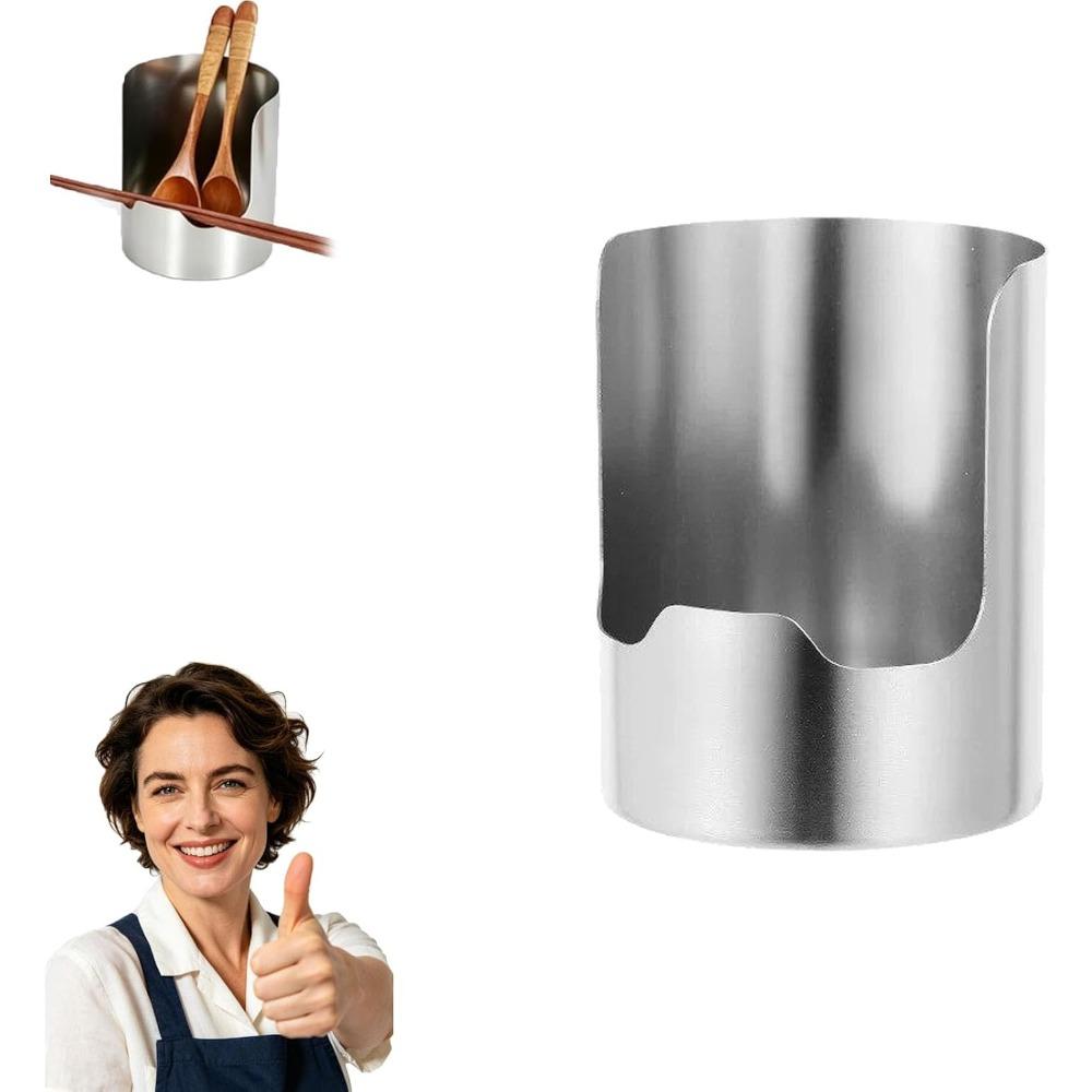 Multifunctional Kitchen Utensil Holder Countertop Pot Lid Organizer, Thickened Stainless Steel Spoon Lid Organizer Tool
