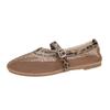 Übergröße Mesh Freizeit Einzelne Schuhe Damen Sommer Mode Ein-Wort Schnalle Vielseitige Ballerinas