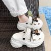 Cartoon Cute Personality Hole Shoes Women Wear In Summer Small Thick Soles Heightened Non-slip Light Comfortable Cool Slippers