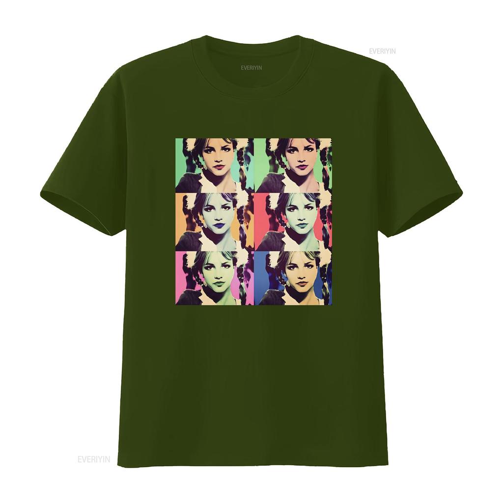 Retro Pop Art s Music Idol Color Block Portrait Print Casual T Shirt vintage Washed Breathable homme Comfortable Soft graphic