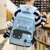 Schoolbag High Value Color Matching Student Schoolbag Explosion Junior High School Students Small Fresh Campus Backpack Cute Large Capacity Backpack