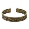 Klassisches Retro Tibetisches Buddhistisches Mantra Kupferarmband Handbemalt Verstellbar Öffnungsfähig für Glück Schutz