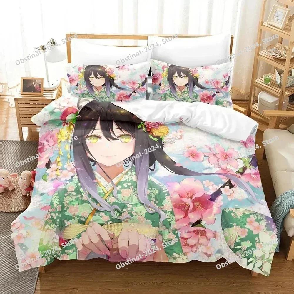 3d Anime Princess Connect! Re Dive Bedding Set Printed EU single Comforter Quilt Bed Cover Duvet Cover Pillow Case 3 Pieces Sets