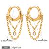 Yori Delicate Cubic Zirconia Geometric Hoop Earrings 18K Gold PVD Plated Popular Daily Classy Waterproof Jewelry Accessory