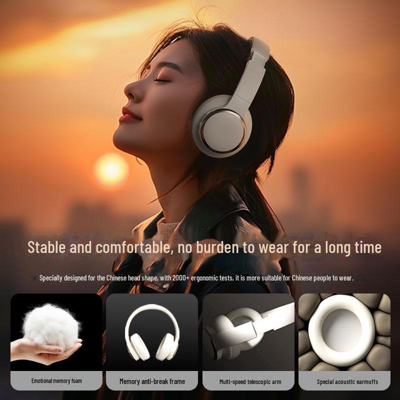 Head-mounted Wireless Bluetooth Headset with Long Battery Life for Music and Running