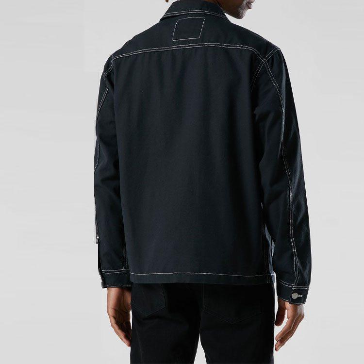 Converse Jackets Men's Black Lapel Moderate Workwear 10020896-A01