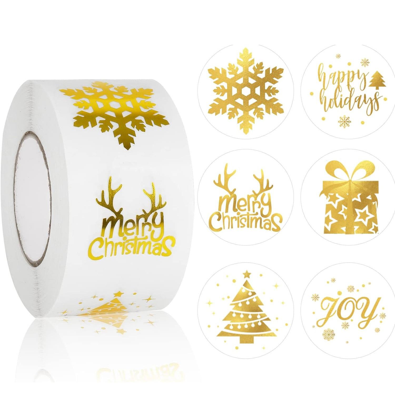100-500Pcs High-Quality Transparent High-Quality Christmas High-Quality Stickers High-Quality For High-Quality Envelope High-Quality Round