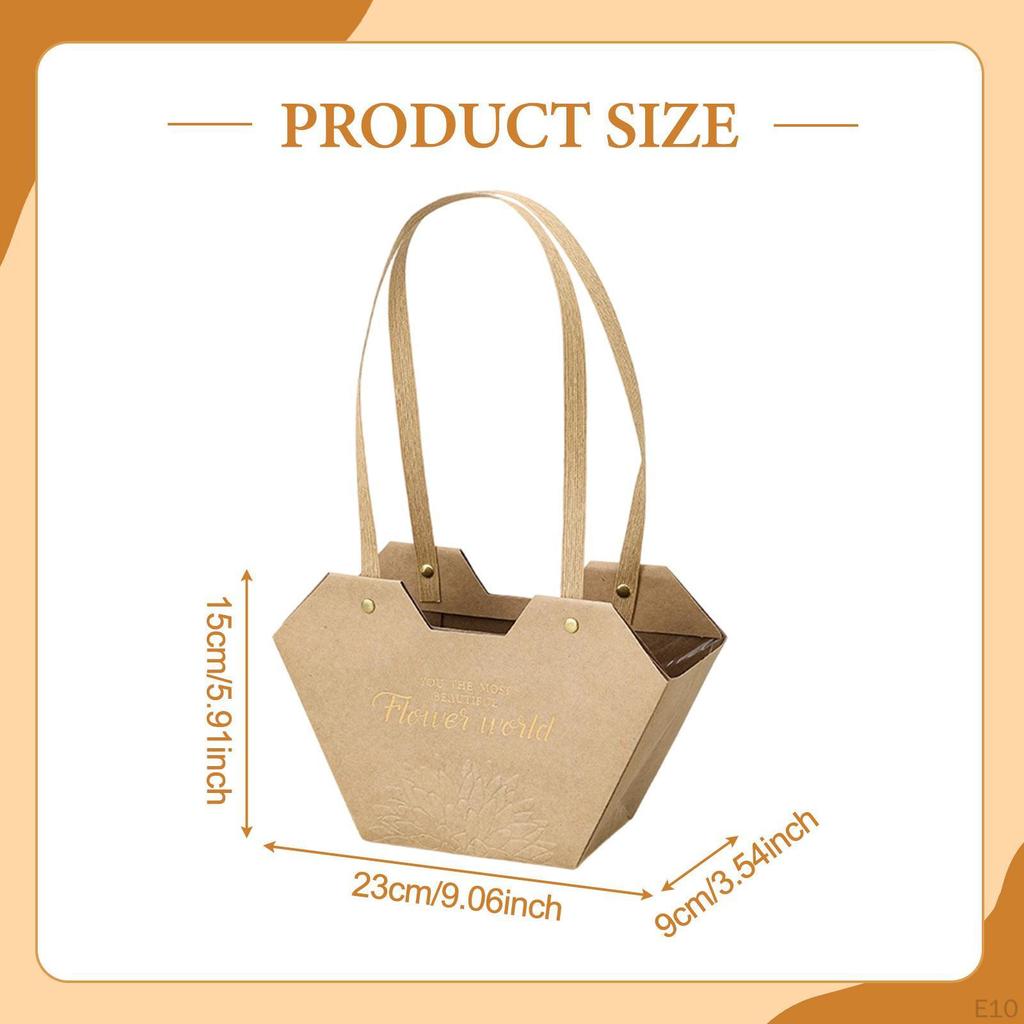 Bouquet Holder, Gift Box, Paper Handbag, Storage Bag, Florist Packaging Material, Stylish for