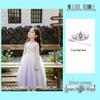 Elsa-Style Embroidered Beaded Girls' Ice Queen Dress: Birthday and Piano Performance Gown