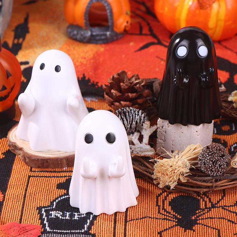 Suport adorabil pentru pixuri fantomă, ornament de birou drăguț de desene animate, statuetă fantomă creativă, jucării, decorațiune de Halloween, cadouri