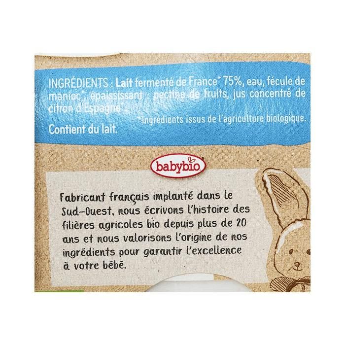 Babybio - Kleines Glas Brei Natur - Bio - 2x130g - Ab 6 Monaten