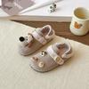 Girls' plush puppy doll Birkenstock cotton shoes, new winter style, plush-lined boys' warm shoes