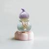 Crystal Glaze Gourd Rotating Music Ornament Pure Ceramic Base Mini Gourd Desktop Ornament Car Ornament