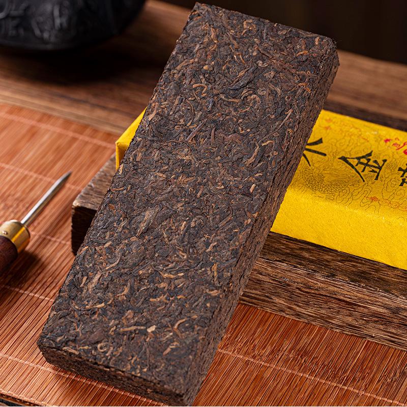 Yunnan Tea Horse Road Aged Fragrance Ripe Pu'er Tea - Lincang Menghai Arbor Golden Brick
