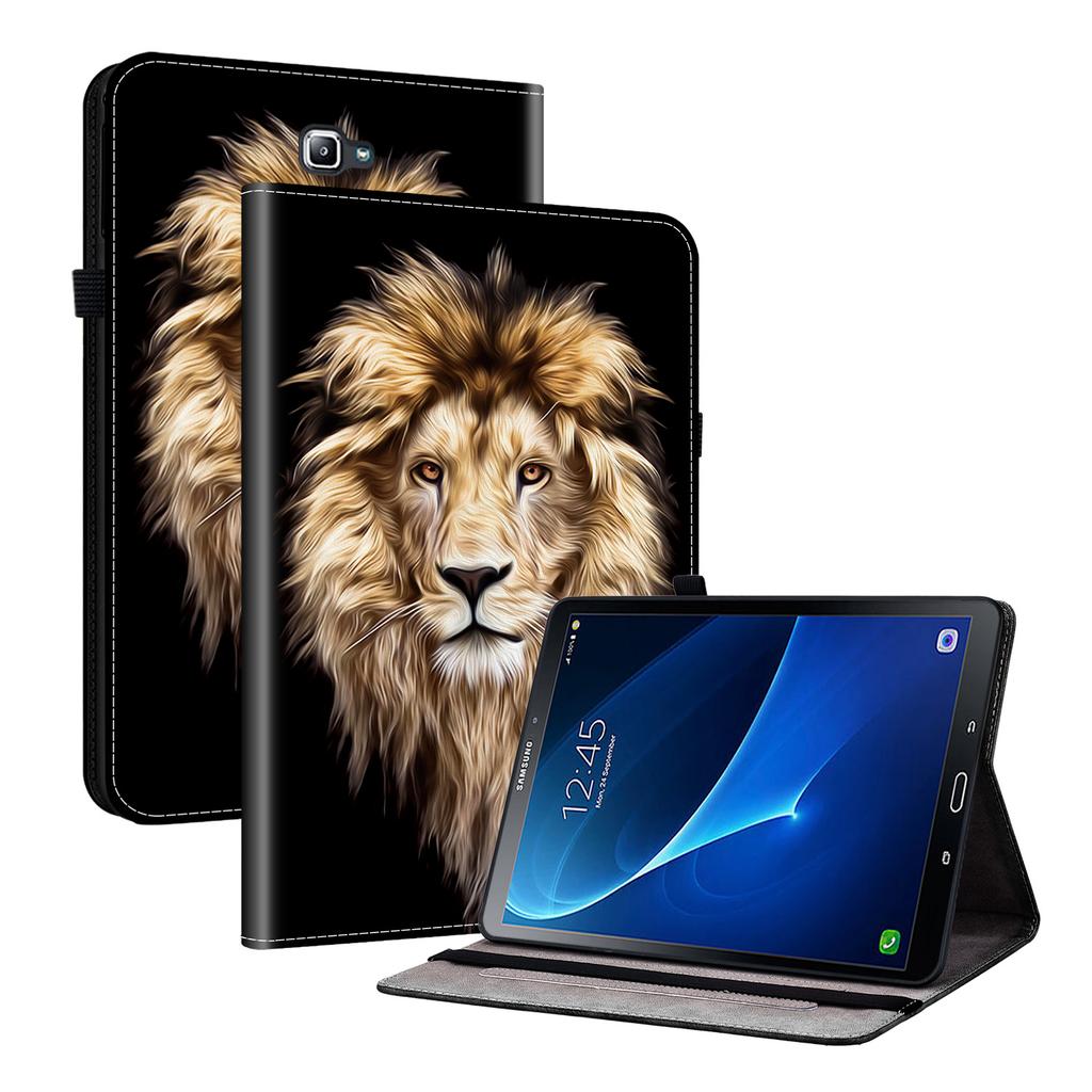 PU Leather Tablet Case for Samsung Galaxy Tab A 10.1 (2016)-11 Styles! Durable,with 2 Stand Slots,Pencil Holder & Card Slots,Flexible TPU Back Cover