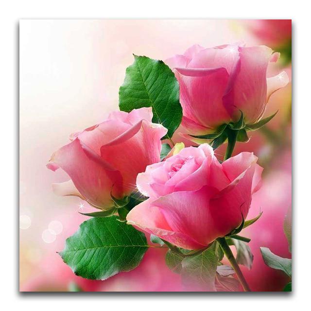 5D DIY Diamond Flower Arrangement Flower Vase Cross Stitch Diamond Embroidery