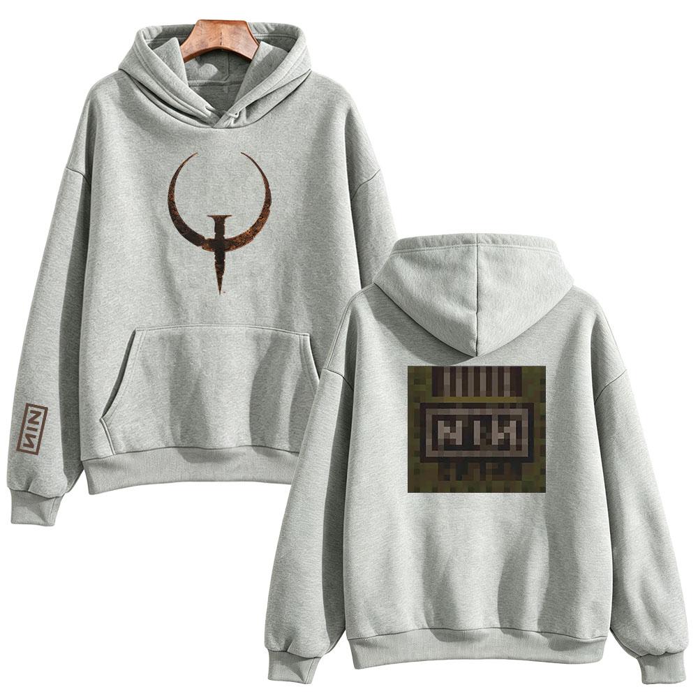 Nine Inch Nails Fashion Casual Hoodies Quake + Nin 30Th Hoodie Women Men Long Sleeve Drawstring Hooded High Street Sweatshirts