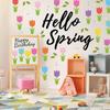45 Pieces Tulips Shaped Paper Cutouts Spring Flower Designs for Wall Decoration and Kids Crafts