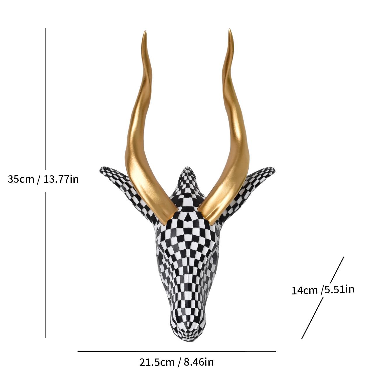 Modern simple antelope wall hanging home interior porch background wall abstract mosaic animal pendant