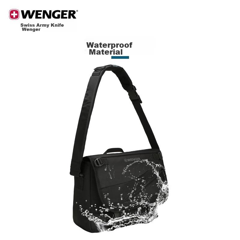 WENGER Swiss Army Knife, 14-Inch Laptop Bag, Free Shipping, Business Bag, Trendy Backpack, Black Travel Bag for Work Trips