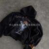Unisex Oversized Hoodie With 3D Graphic Print Streetwear Style Loose Fit Long Sleeve Zip-Up Sweatshirt Black