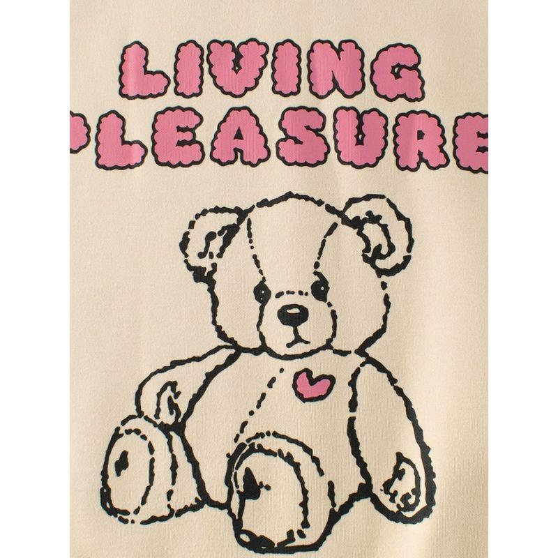 Children's Clothing Kids Fleece Sweater Autumn and Winter Children's Pullover Clothes Girl Bear plus Velvet Letter Jacket